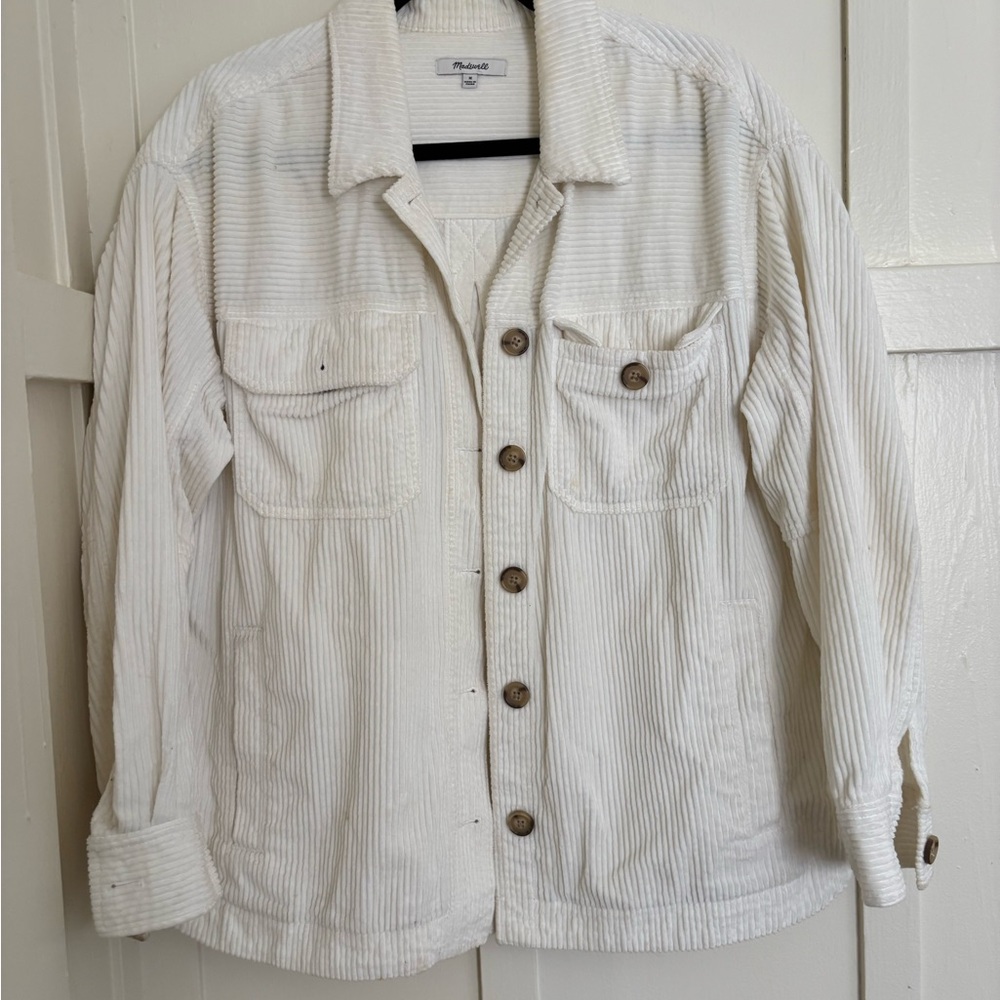 Women's White Corduroy Jacket